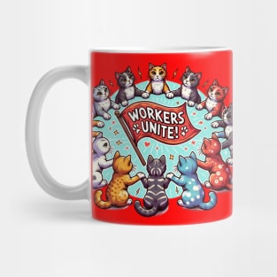 Workers Unite! - Circle of Cats design Mug